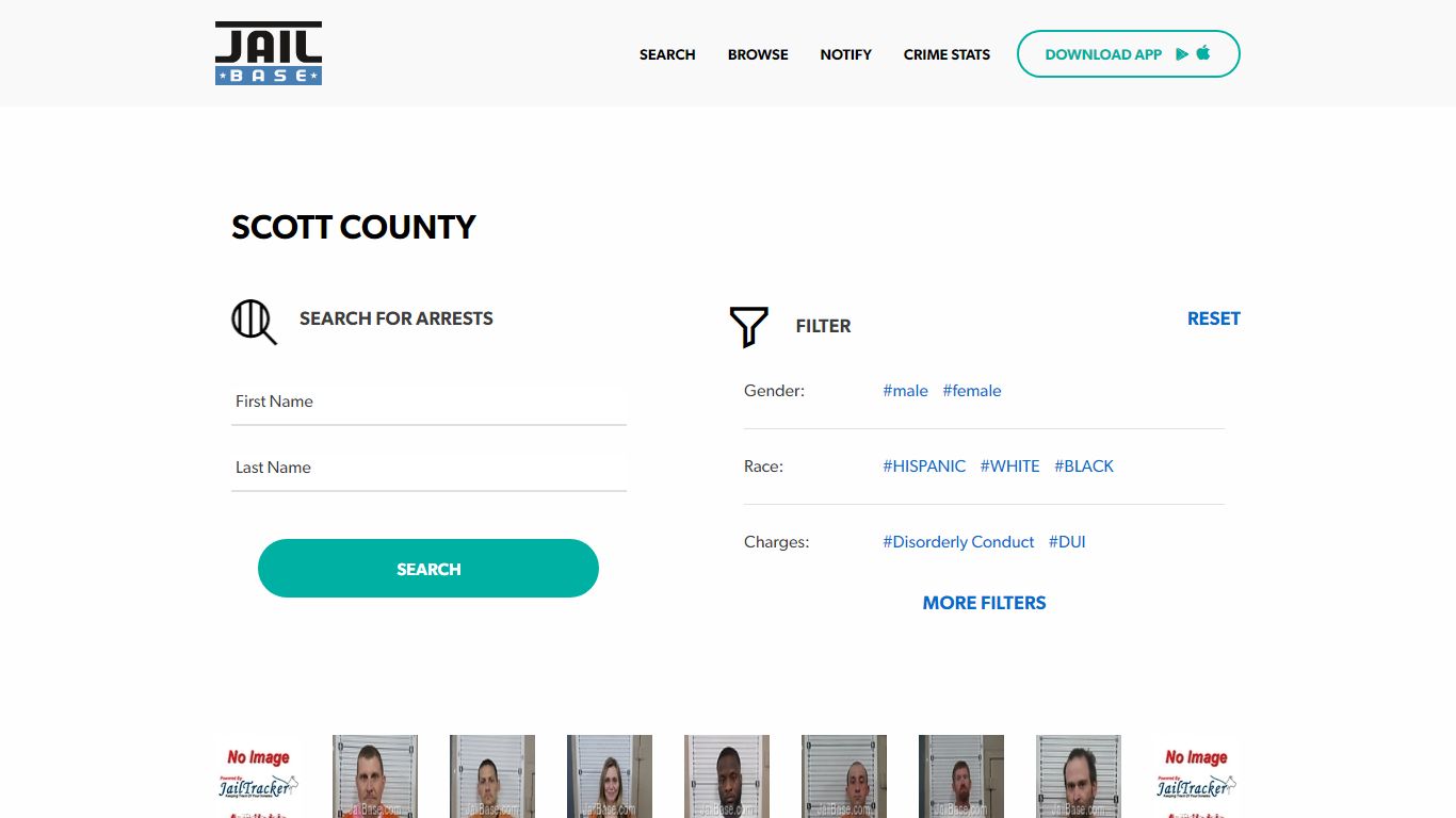 Scott County Jail Inmate Search and Mugshots | JailBase